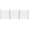 vidaXL مقسم غرفة 3-ألواح أبيض 525×180 سم قماش