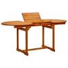 vidaXL طاولة سفرة حديقة (120-170)&times;80&times;74 سم خشب أكاسيا صلب