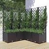 vidaXL حديقة أسود 120 x 120 x 136 cm