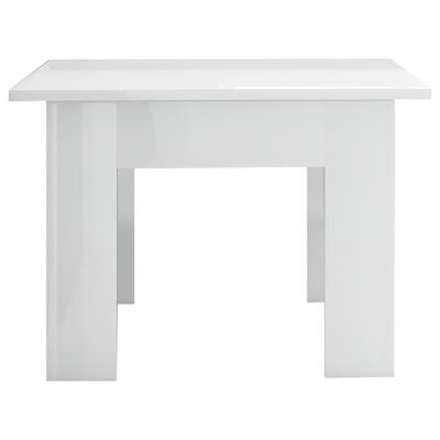 vidaXL طاولة قهوة أبيض لامع 100×60×42 سم خشب حبيبي