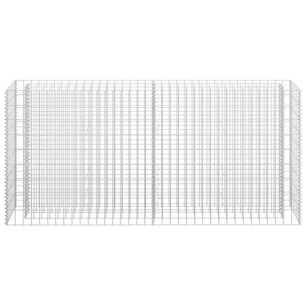 vidaXL حوض جابيون زراعي مرتفع فولاذ مجلفن 180×30×90 سم