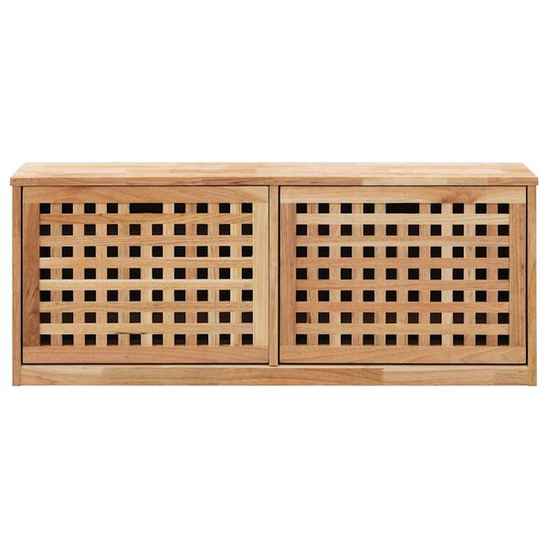 vidaXL خزانة تخزين أحذية 94×20×38 سم من خشب جوز صلب