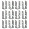 vidaXL Fence Anchors 12 pcs Silver 7x6x15 cm Galvanised Steel - Untranslated