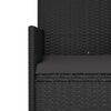 vidaXL عدد 4 قطع طقم جلسة حديقة مع وسائد بولي روطان أسود