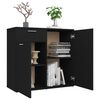vidaXL خزانة جانبية لون أسود 80×36×75 سم خشب صناعي