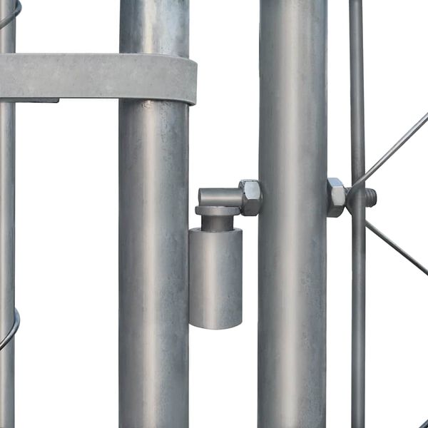 vidaXL بيت كلب خارجي فولاذ مجلفن 1x4x4 م