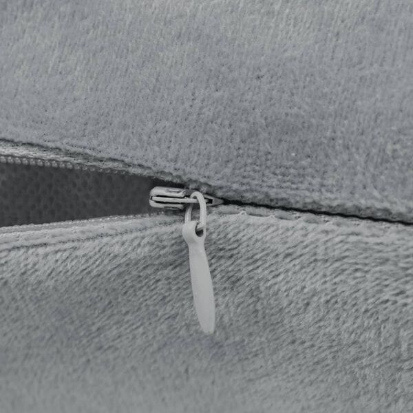 vidaXL أغطية وسائد 4 ق قماش 40x40 سم رمادي