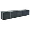vidaXL حوض حديقة مرتفع فولاذ مجلفن 400&times;80&times;45 سم أنثراسيت