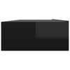 vidaXL خزانة تلفزيون مع أضواء ليد أسود شديد اللمعان 120×35×15.5 سم