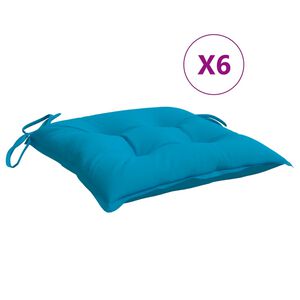 vidaXL وسائد باليت 6 قطع أزرق فاتح 50&times;50&times;7 سم قماش أوكسفورد