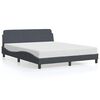 vidaXL إطار سرير "Dover" رمادي داكن 160&times;200 سم مخملي