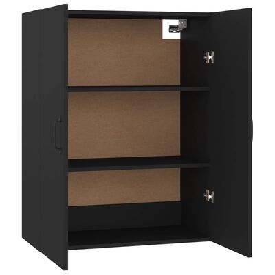 vidaXL خزانة معلقة لون أسود 69,5×34×90 سم خشب صناعي