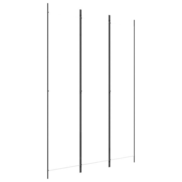 vidaXL مقسم غرفة 4-ألواح أبيض 150&times;220 سم قماش