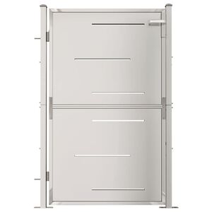 vidaXL بوابة حديقة 100×150 سم فولاذ مقاوم للصدأ