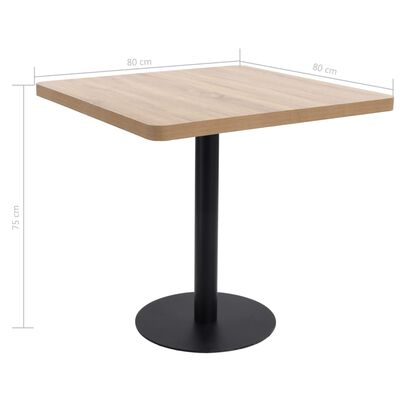 vidaXL طاولة بيسترو بني داكن 80×80 سم خشب MDF