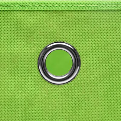 vidaXL صناديق تخزين 4 ق أخضر 32×32×32 سم قماش