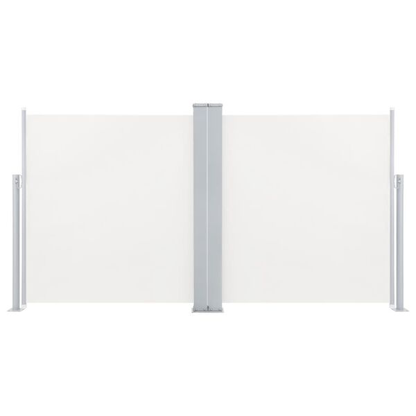 vidaXL مظلة جانبية قابلة للسحب لون كريمي 100×600 سم