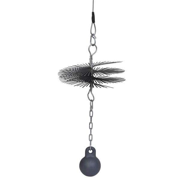 vidaXL فرشاة تنظيف مدخنة دائرية قطر 25 سم