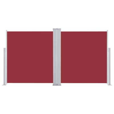 vidaXL مظلة جانبية قابلة للسحب أحمر 100×600 سم