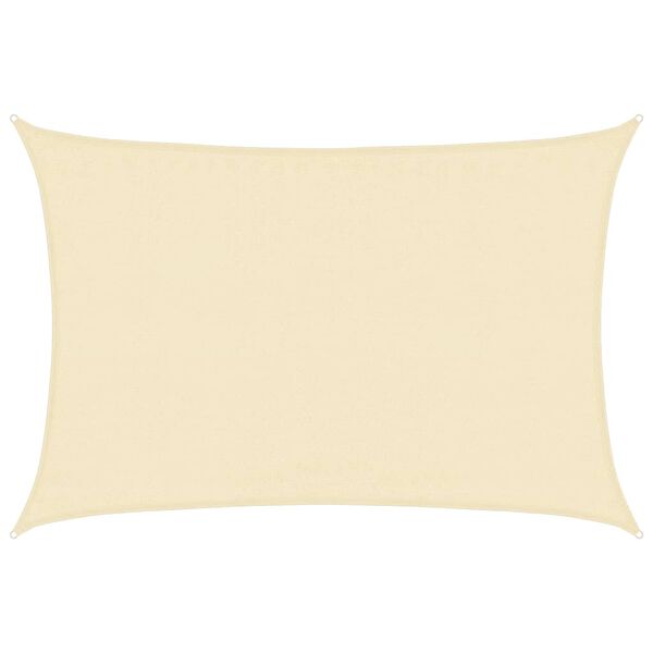 vidaXL مظلة شراعية 160 جم/م² كريمي 3.5×4.5 م HDPE