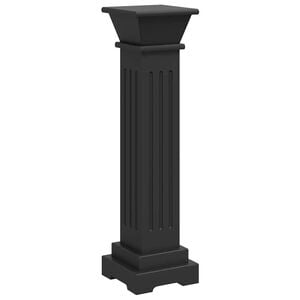 vidaXL حامل نباتات عمود مربع كلاسيكي أسود 17&times;17&times;66 سم MDF