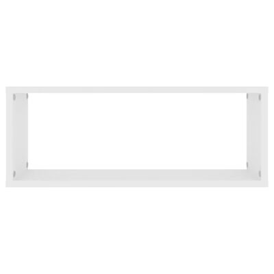 vidaXL رفوف جدارية مكعبة 2 ق أبيض 60×15×23 سم خشب صناعي