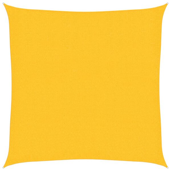 vidaXL مظلة شراعية 160 جم/م² أصفر 2.5×2.5 م HDPE