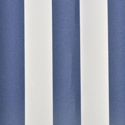 vidaXL غطاء مظلة واقي من الشمس قماش أزرق وأبيض 4×3 م (الإطار غير متضمن)