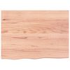 vidaXL سطح طاولة لون بني فاتح 80*60*(2-6) سم خشب بلوط صلب معالج