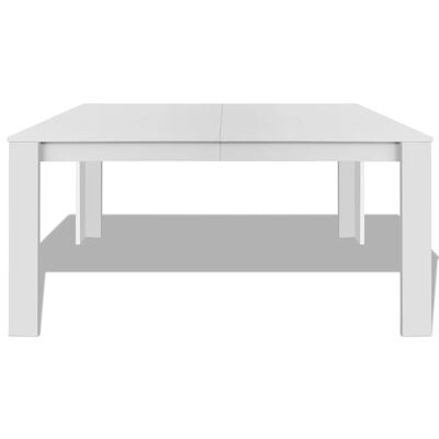 vidaXL طاولة طعام 75x80x140 سم أبيض