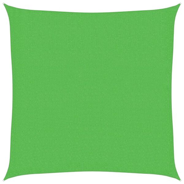 vidaXL مظلة شراعية 160 جم/م² أخضر فاتح 3×3 م HDPE