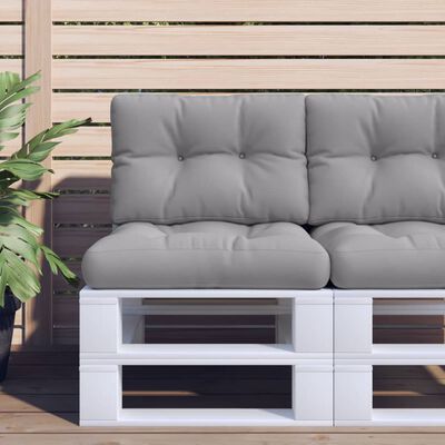 vidaXL وسادة أريكة طبلية رمادي 50×40×10 سم