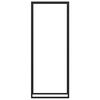 vidaXL رف حطب أسود غير لامع 80x28x222 سم فولاذ