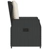 vidaXL كراسي استلقاء للحديقة 2 ق بولي روطان لون أسود
