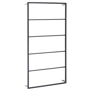 vidaXL حامل مناشف أسود 60&times;10&times;116 سم فولاذ