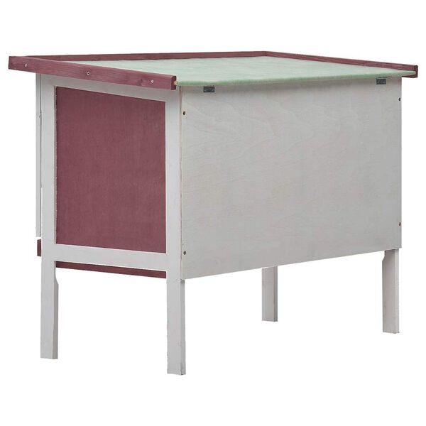 vidaXL قفص أرانب خارجي طبقة واحدة خشب بني