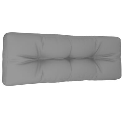 vidaXL وسادة أريكة طبليات رمادي 120×40×10 سم