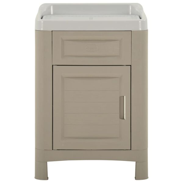 vidaXL خزانة غرفة غسيل 60&times;51&times;89 سم رملي