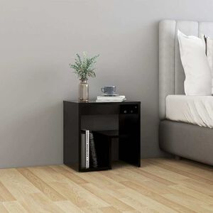 vidaXL خزانة سرير لون أسود 40&times;30&times;40 سم خشب صناعي