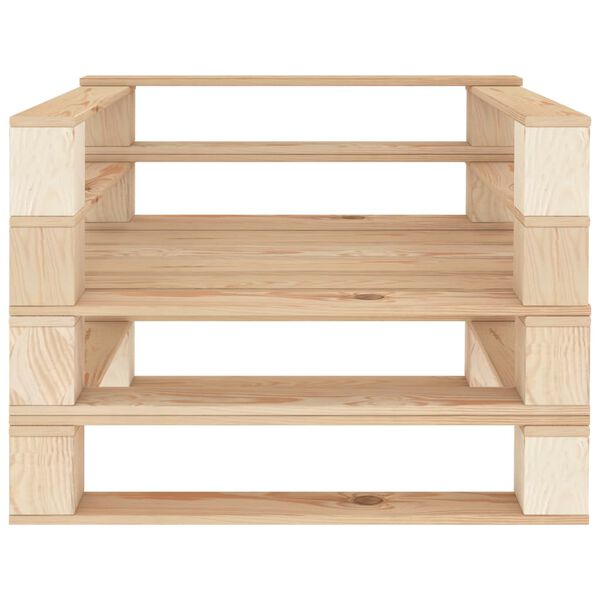 vidaXL كرسي طبلية بذراعين للحديقة خشب