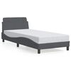 vidaXL إطار سرير "Dover" رمادي داكن 90&times;200 سم مخملي