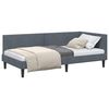 vidaXL إطار سرير ركني رمادي داكن 90 x 200 cm مخملي
