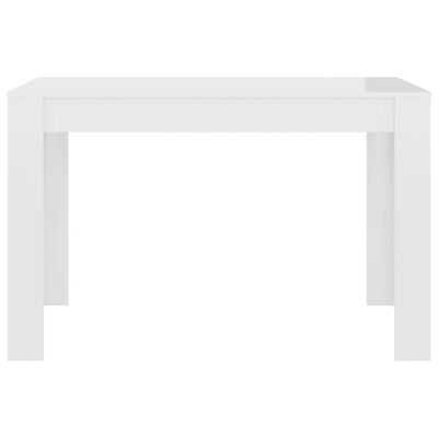 vidaXL طاولة طعام أبيض لامع 120×60×76 سم خشب مضغوط