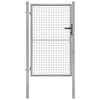 vidaXL بوابة حديقة فولاذ مجلفن فضي 105&times;125سم