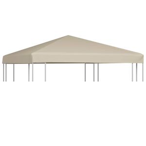 vidaXL غطاء مظلة حديقة علوي 310 جم/م&sup2; 3&times;3 م بيج