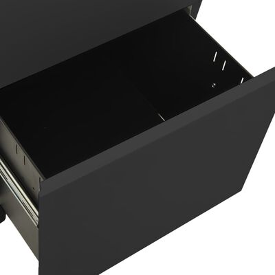 vidaXL خزانة ملفات متحركة أنثراسيت 39×45×67 سم فولاذ