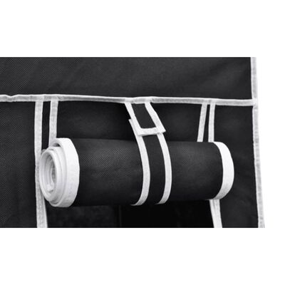 vidaXL دولاب ملابس قابل للطي أسود 110×45×175 سم