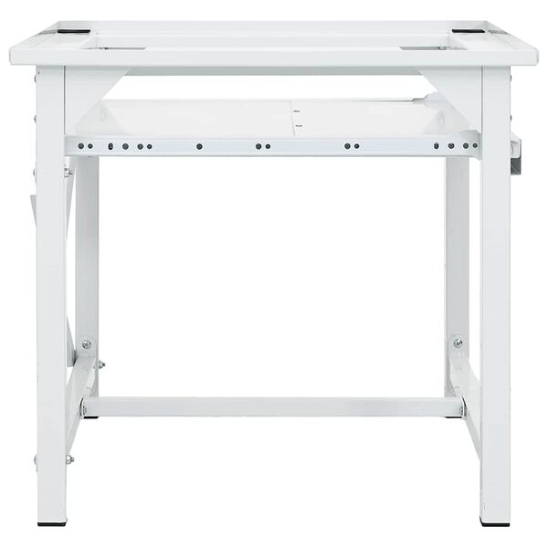 vidaXL قاعدة غسالة مع رف سحب أبيض