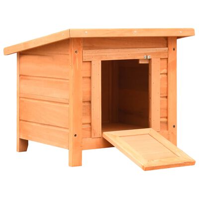 vidaXL منزل قطط خشب صنوبر صلب وخشب تنوب 50×46×43.5 سم