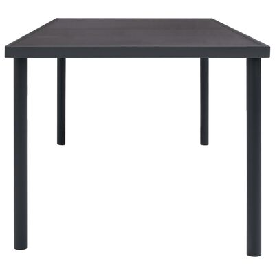 vidaXL طاولة سفرة خارجية أنثراسيت 190×90×74 سم فولاذ